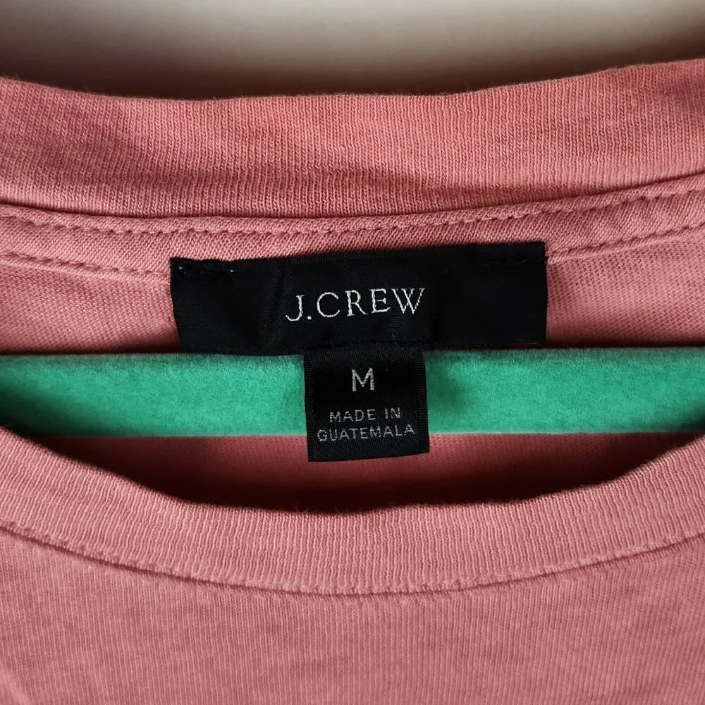 J. Crew Tiered Flutter Sleeve Mini Dress in Broken-In Jersey Pink sz M